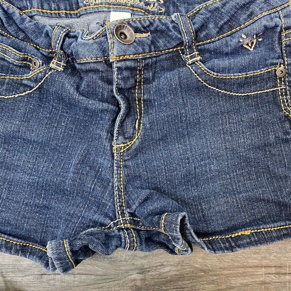 Justice Jean Shorts Girls Size 12R Blue Denim - Picture 3 of 6